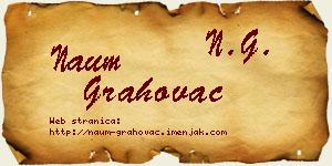 Naum Grahovac vizit kartica